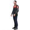 Dainese RACING 4 letní sportovní kožená bunda černá/fluo-červená